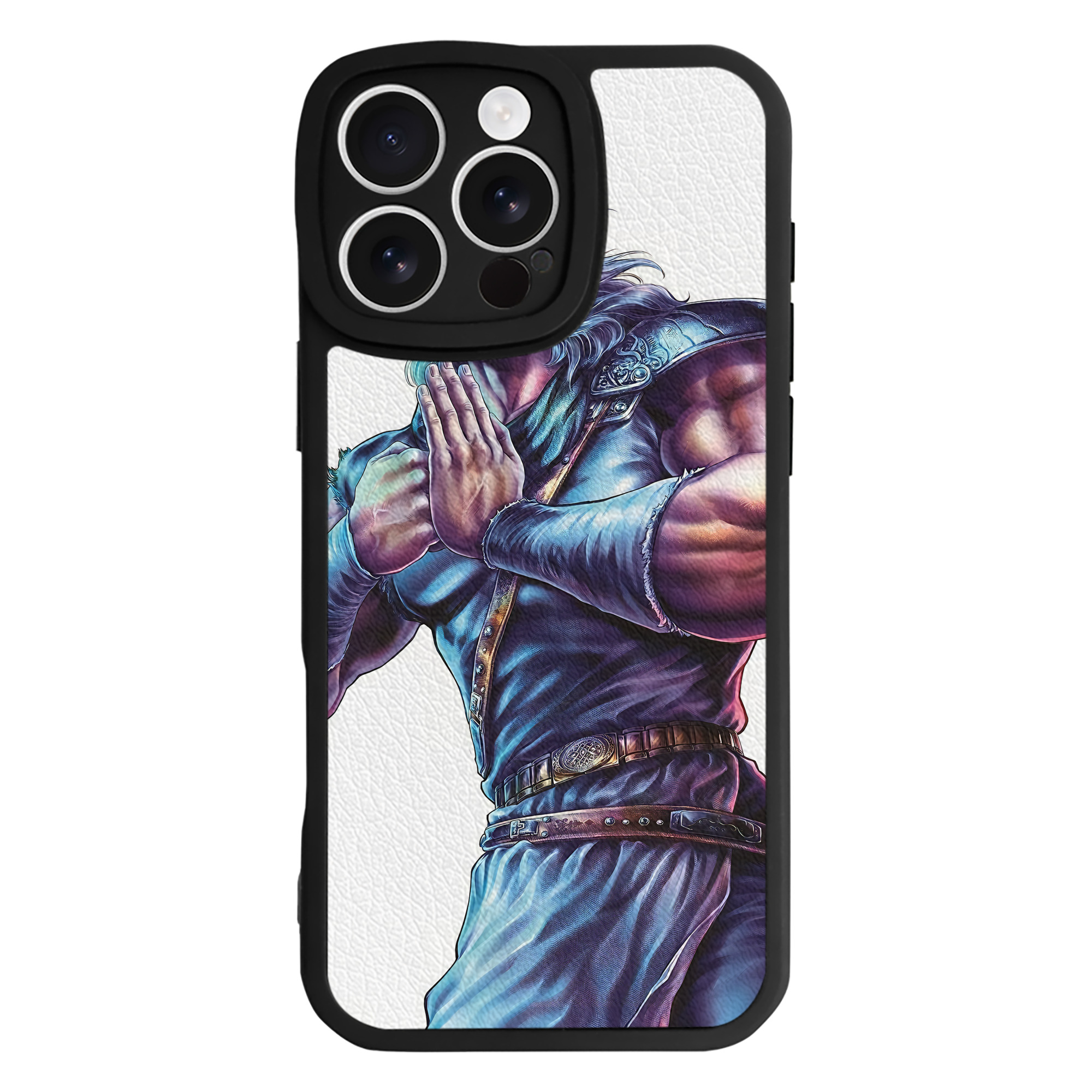 （画像用） 北斗の拳 Fist of the North Star 【iPhone 16シリーズ対応】シリコンスマホケース（レザー調） 材質：シリコン